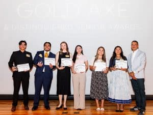 Six President's Prize winners and President Cruz Rivera