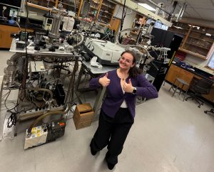 Ivy Knudsen in a lab at NAU