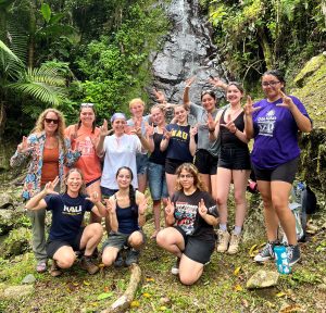 NAU students at Bosque Olympio in Central Cordilleras Puerto Rico