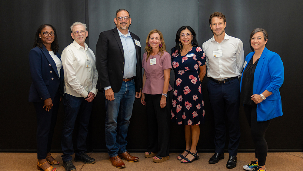 Ginger Spencer (Assistant City Manager, City of Phoenix), Paul Helford (NAU School of Communications Emeritus Faculty), Adrian Fontes (Arizona Secretary of State), Sara Rinfret (NAU Master of Public Administration Program Director, Professor, Politics & International Affairs), Yvonne Luna (NAU Vice Provost for Academic & Workforce Development), Eric Deschamps (NAU Director of Workforce Development), Nicole Lance (CEO, Lance Strategies & Interim Public Management)