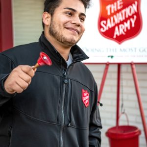 Image of man ringing the Salvation Army bell