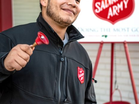 Image of man ringing the Salvation Army bell