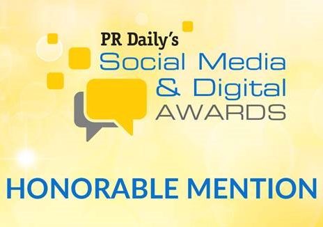 PR Daily's Social Media & Digital Awards Honorable Mention banner